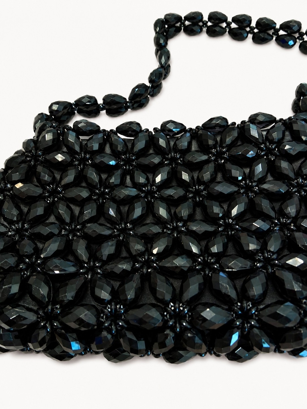 Vintage Pelita Craft Black Beaded Purse Evening Bag Y2K Handbag  Indonesia Chic - Picture 3 of 13